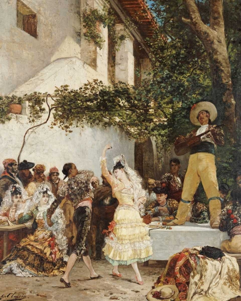 Wall Art Painting id:89461, Name: The Spanish Dancers, Artist: Clarin, Georges Jules Victor