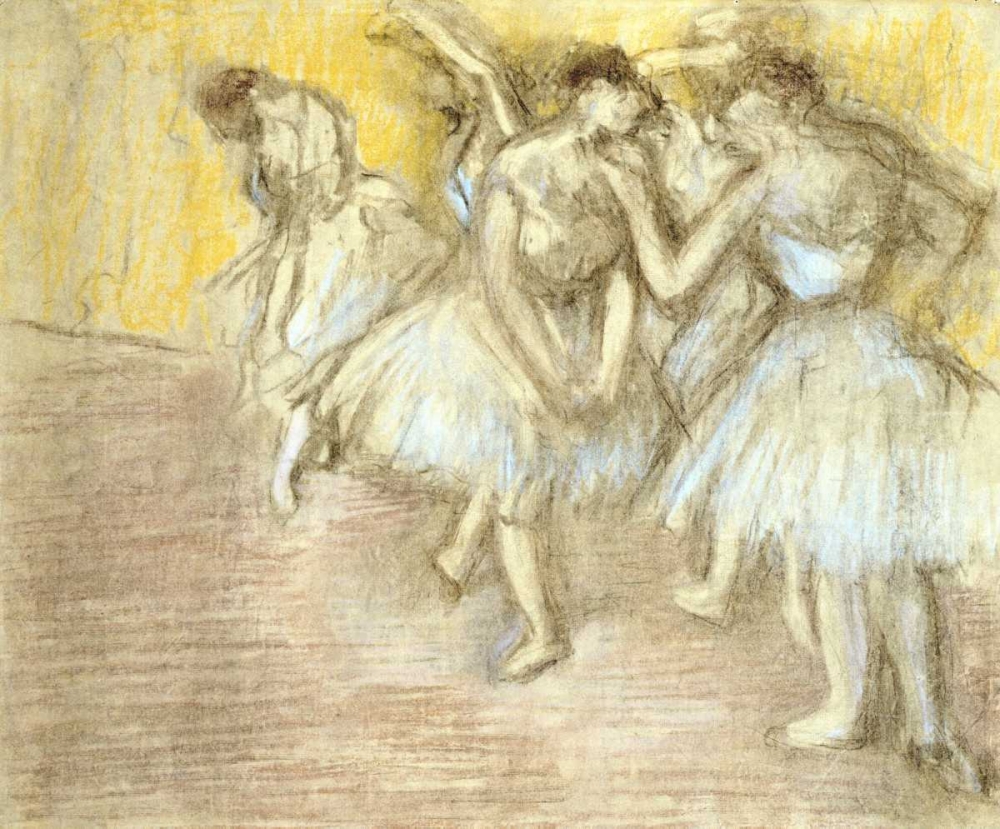 Wall art: Five Dancers On Stage, by Degas, Edgar