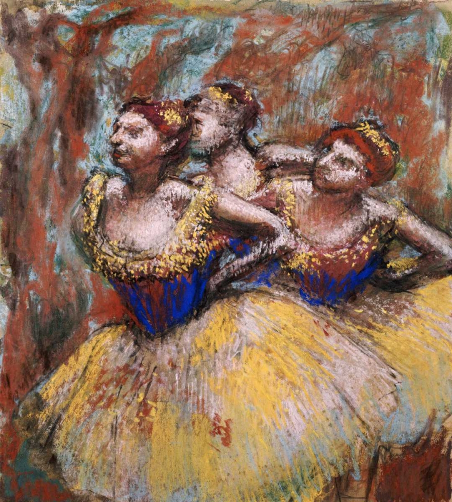 Wall Art Painting id:89517, Name: Three Dancers, Artist: Degas, Edgar