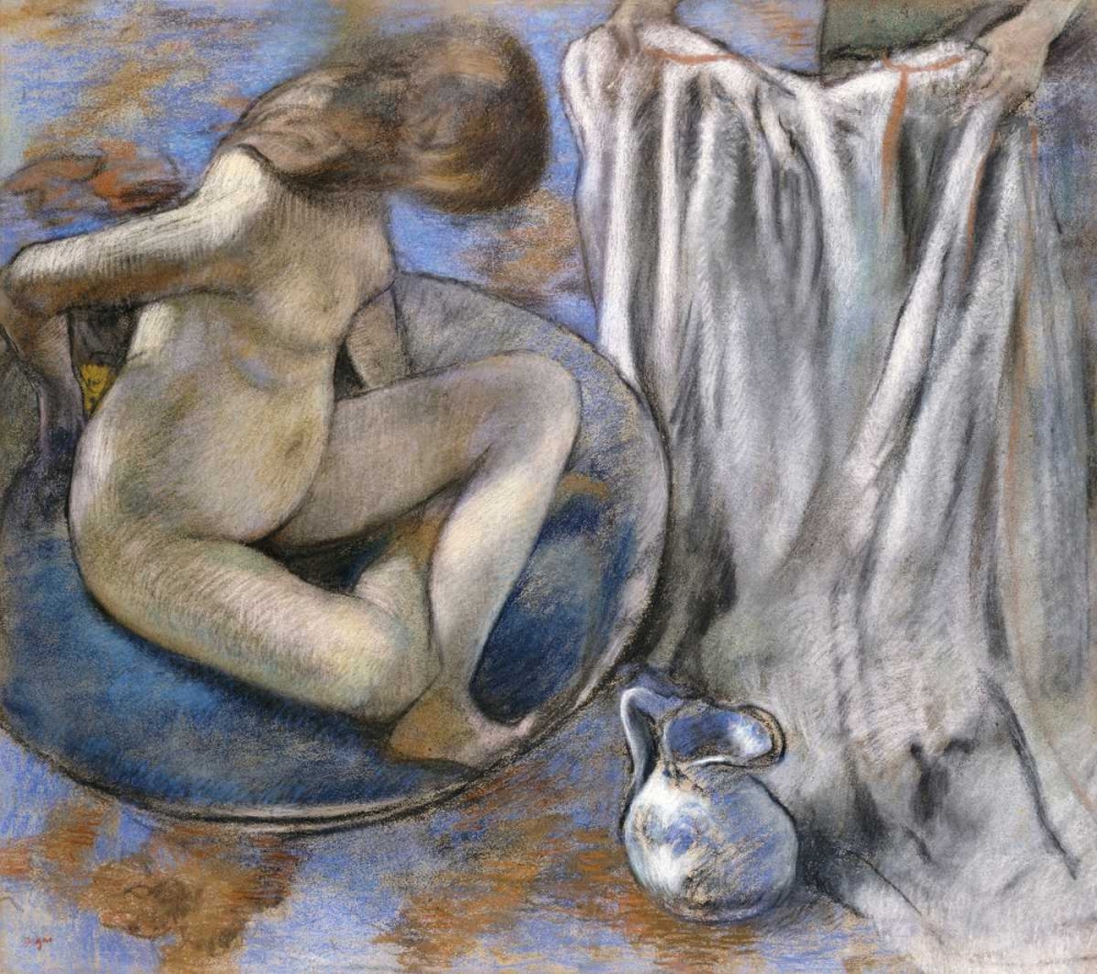 Wall Art Painting id:89518, Name: Woman In The Tub, Artist: Degas, Edgar