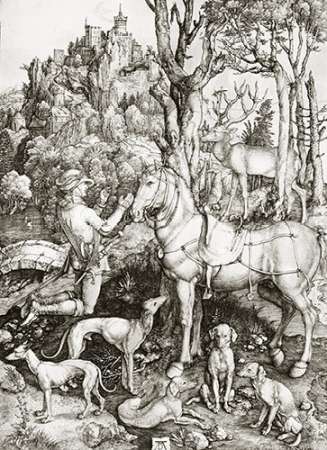 Wall Art Painting id:185153, Name: Saint Eustace, Artist: Durer, Albrecht