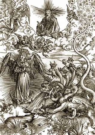 Wall Art Painting id:185154, Name: The Apocalyptic Woman, Artist: Durer, Albrecht