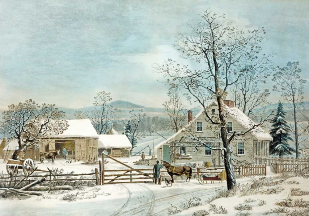 Wall art: New England Winter Scene, by Durie, GH