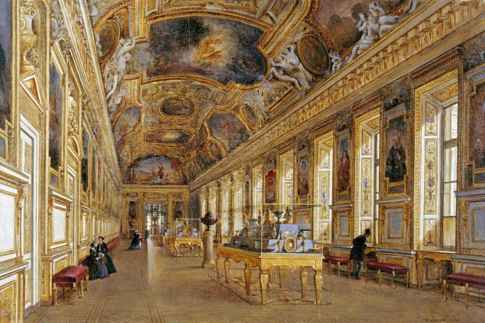 Wall art: The Interior of The Louvre, by Duval, Victor