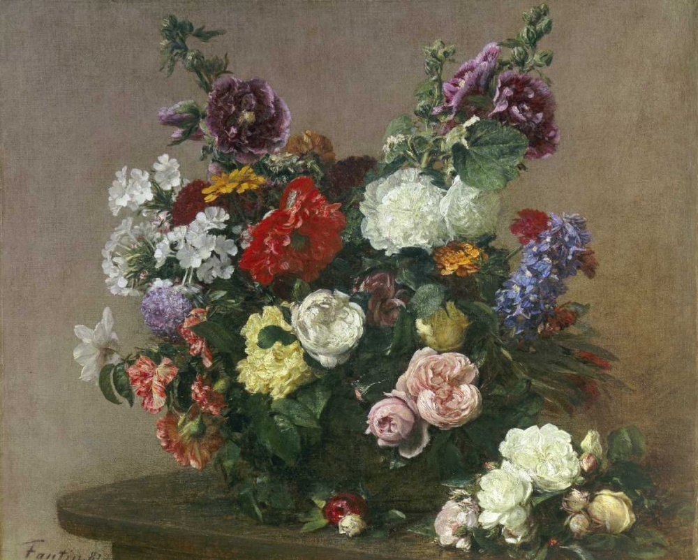 Art Print: A Bouquet of Mixed Flowers
