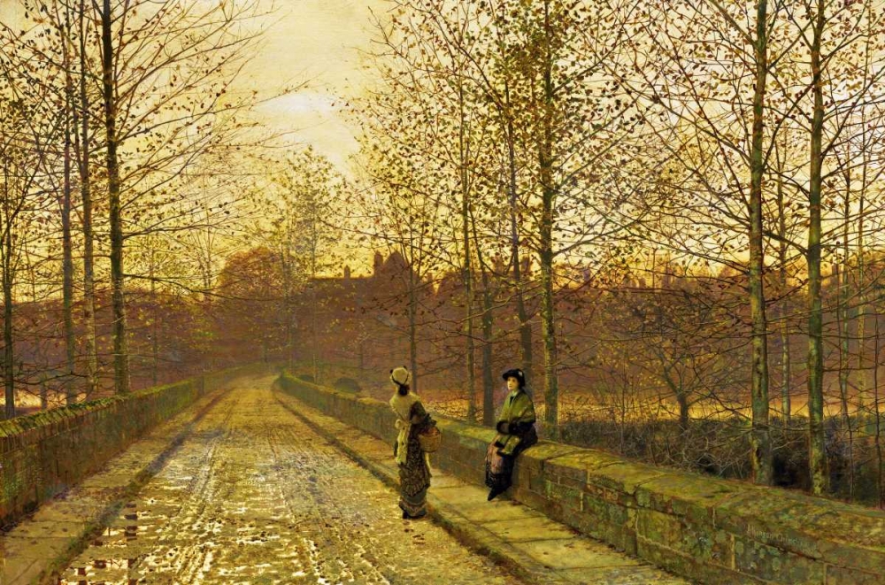 Wall Art Painting id:89619, Name: In The Golden Gloaming, Artist: Grimshaw, John Atkinson