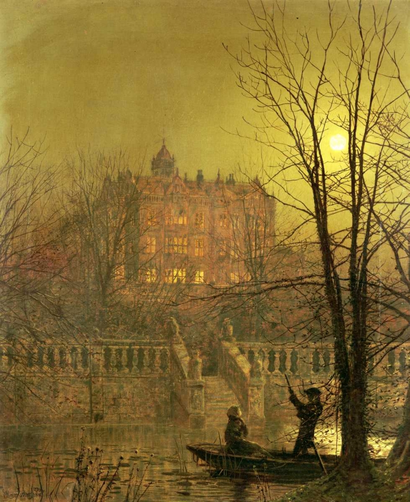 Wall Art Painting id:89623, Name: Under The Moonbeams, Artist: Grimshaw, John Atkinson