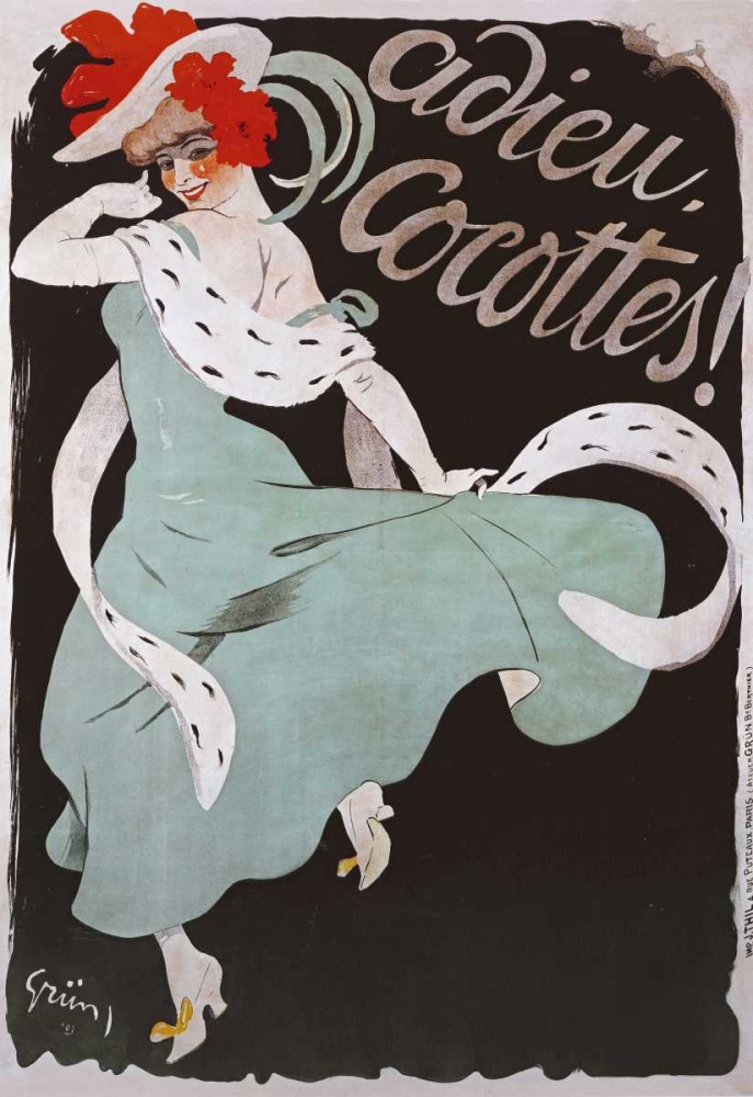 Wall art: Adieu, Cocottes, by Grun, Jules-Alexandre