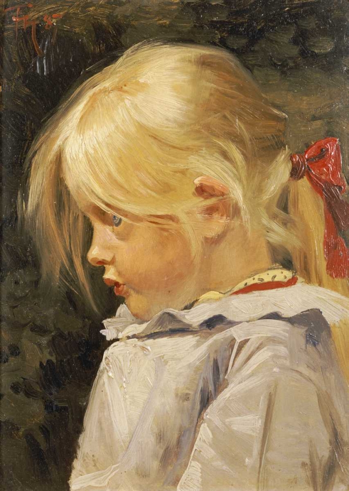 Wall Art Painting id:89656, Name: Portrait of Ingeborg Treschow, Artist: Henningsen, Frants