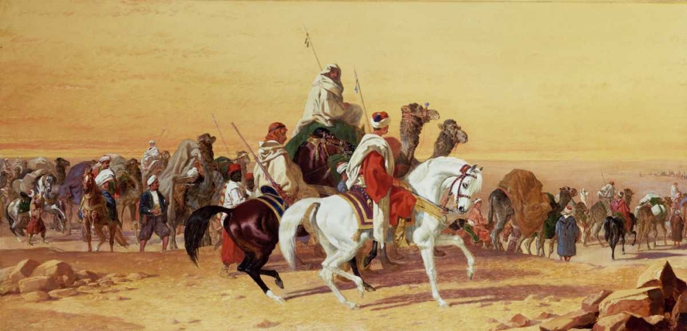 Wall Art Painting id:89661, Name: An Arab Caravan, Artist: Herring, John Frederick