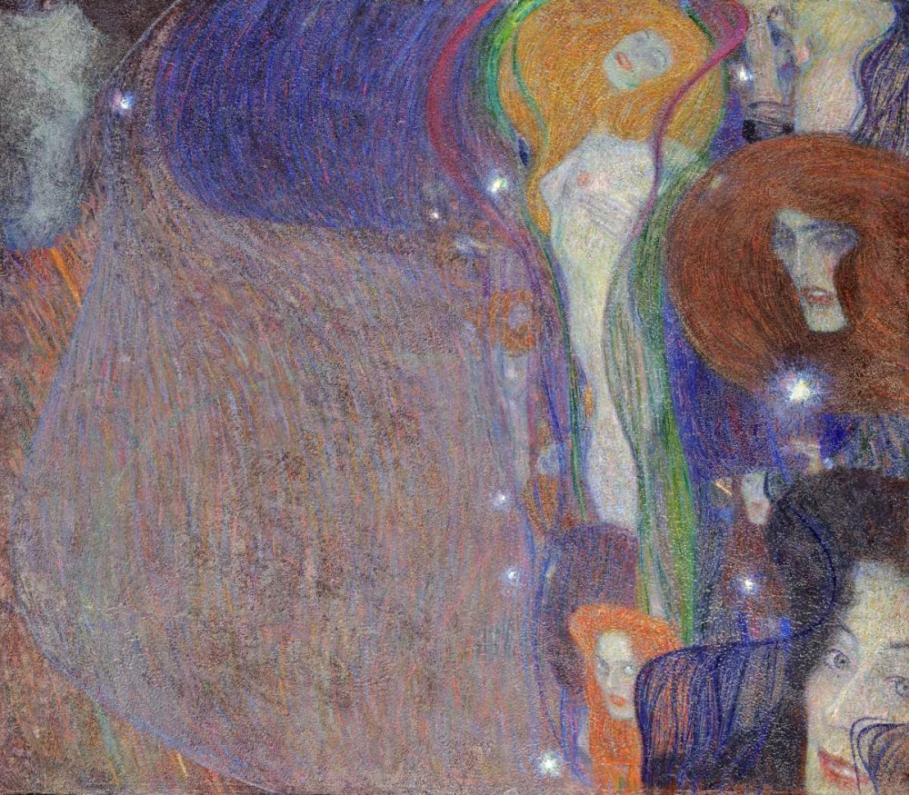 Wall Art Painting id:89721, Name: Irrlichter - Will-O-The Wisps, Artist: Klimt, Gustav