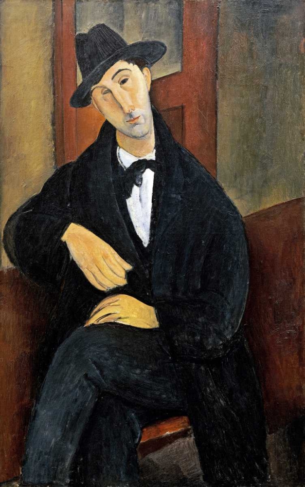 Wall Art Painting id:89828, Name: Portrait of Mario.- Marios Varvoglios, Artist: Modigliani, Amedeo