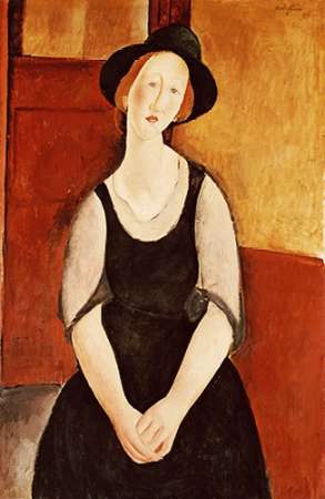 Wall Art Painting id:185350, Name: Portrait of Thora Klinckowstrom, Artist: Modigliani, Amedeo