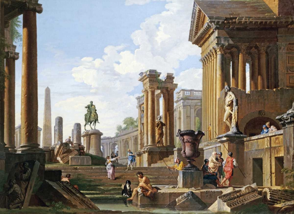 Art Print: Capriccio of Classical Ruins