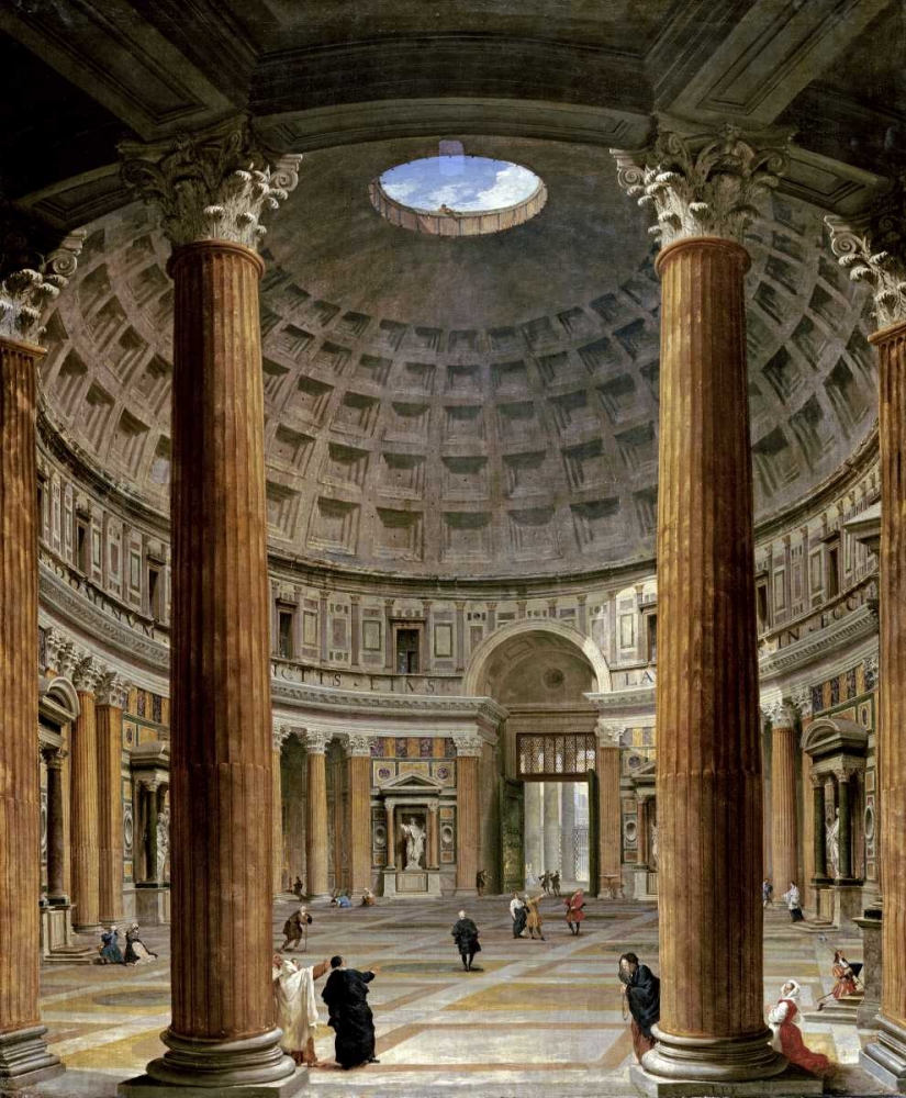 Art Print: The Interior of The Pantheon, Rome