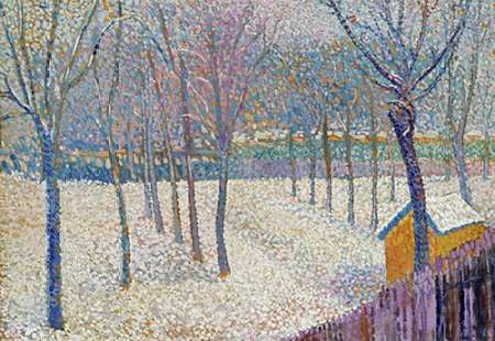 Wall Art Painting id:185384, Name: The Orchard In The Snow, Artist: Petitjean, Hippolyte