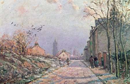 Wall art: The Road, Effect of Winter, by Pissarro, Camille