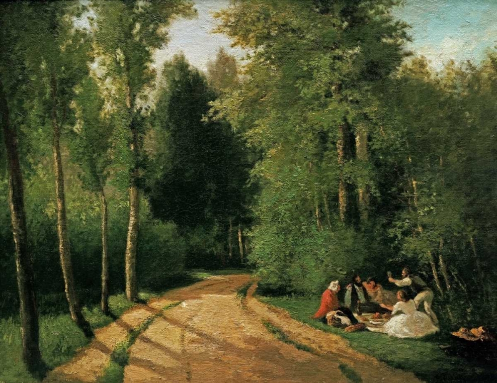 Wall Art Painting id:89887, Name: A Picnic at Montmorency, Artist: Pissarro, Camille