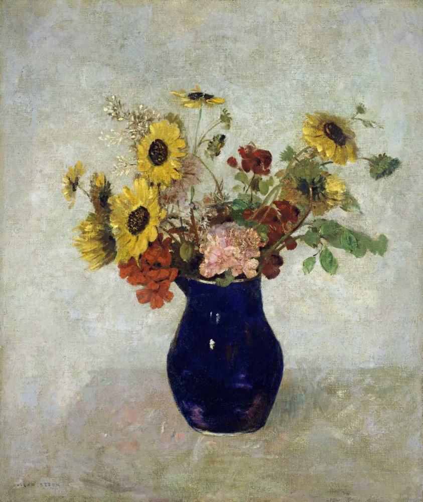 Wall Art Painting id:89918, Name: Vase De Fleurs, Artist: Redon, Odilion