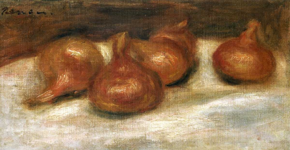 Wall Art Painting id:89940, Name: Still Life With Onions, Artist: Renoir, Pierre-Auguste