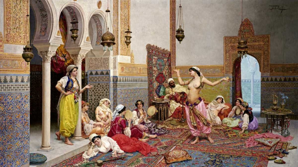 Wall art: The Harem Dance, by Rosati, Giulio