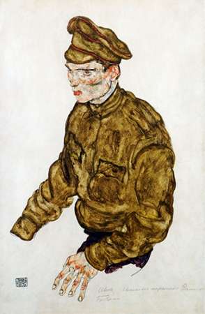 Wall Art Painting id:185441, Name: Russian Prisioner of War, Artist: Schiele, Egon
