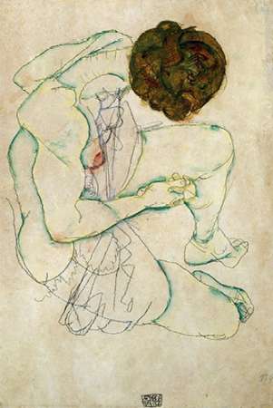 Wall Art Painting id:185442, Name: Seated Nude Woman, Artist: Schiele, Egon