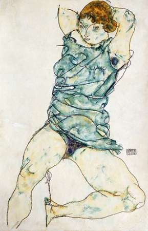 Wall Art Painting id:185444, Name: Reclining Girl, Artist: Schiele, Egon