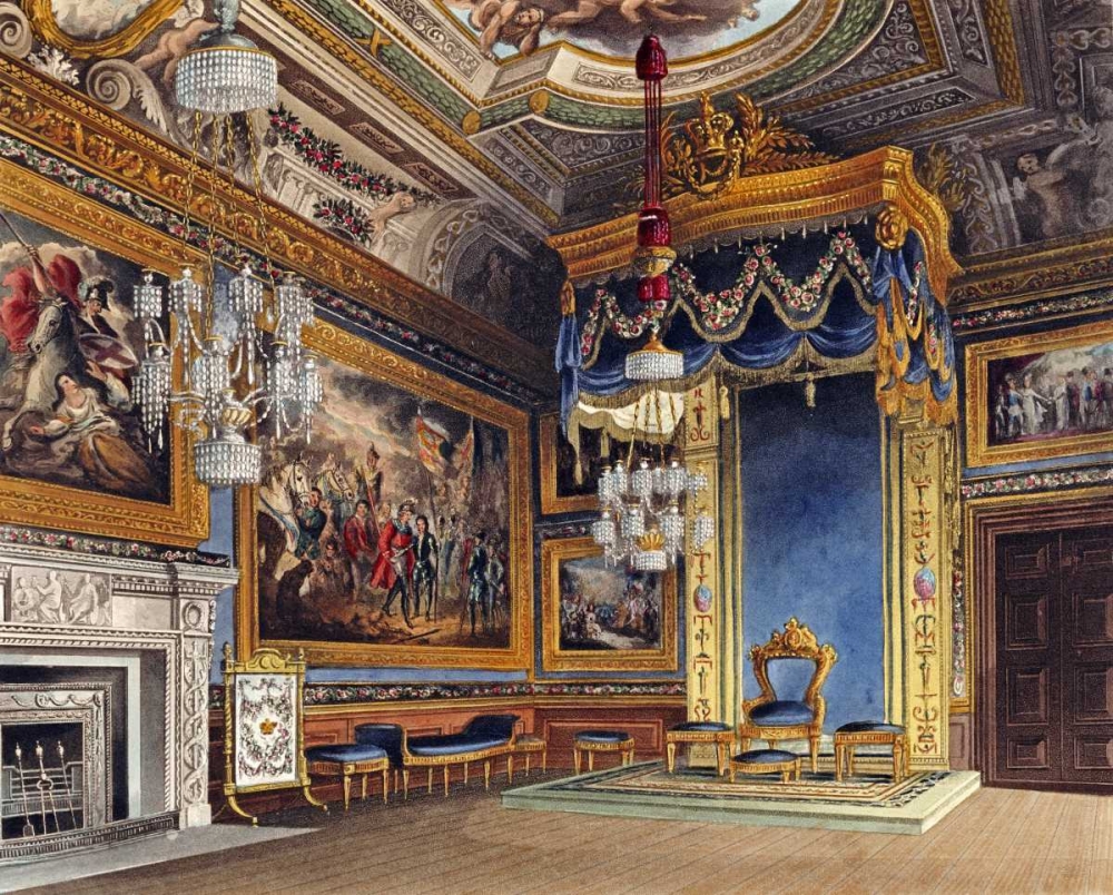 Wall art: The Kings Audience Chamber, Windsor Castle, by Sutherland, T.