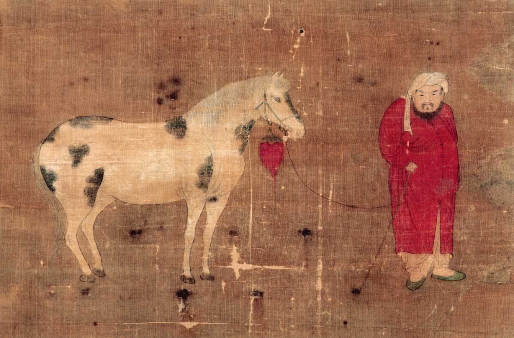 Wall Art Painting id:90074, Name: Horse and Foreign Groom, Artist: Unknown