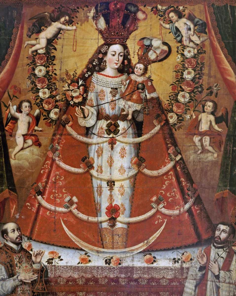 Wall Art Painting id:90076, Name: Our Lady of The Rosary, Artist: Unknown