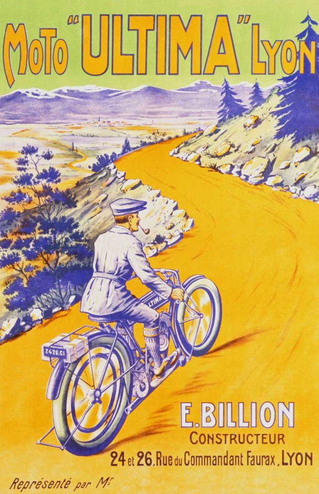 Wall Art Painting id:90078, Name: Moto Ultima Lyon, Artist: Unknown