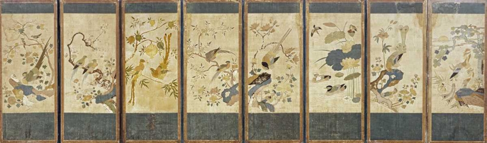 Wall Art Painting id:90081, Name: Birds and Flowers, Artist: Unknown