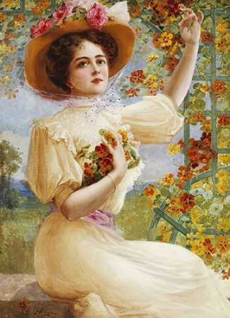 Wall Art Painting id:185523, Name: A Summer Beauty, Artist: Vernon, Emile