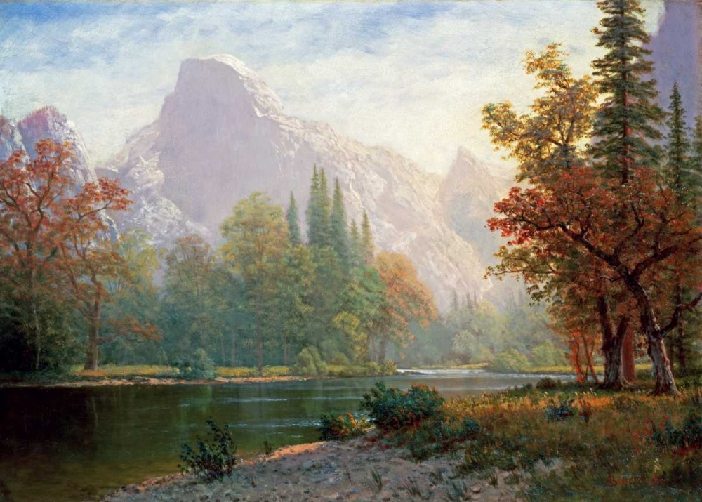 Wall Art Painting id:90199, Name: Half Dome: Yosemite, Artist: Bierstadt, Albert