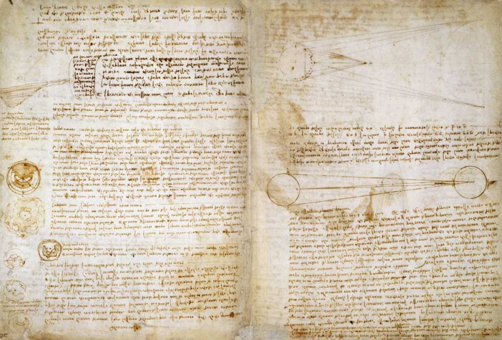 Wall Art Painting id:90303, Name: The Codex Hammer Pages 48-51, Artist: Da Vinci, Leonardo