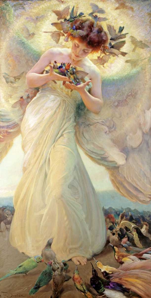 Wall art: The Angel of The Birds, by Dvorak, Franz