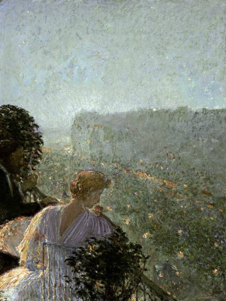 Wall Art Painting id:90378, Name: Summer Evening, Paris, Artist: Hassam, Childe