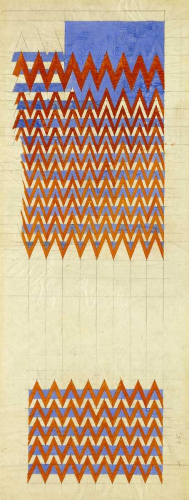 Wall art: Fabric Design, 1916, by Mackintosh, Charles Rennie