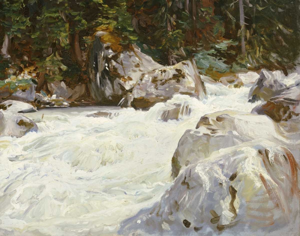 Wall Art Painting id:90603, Name: A Torrent in Norway, Artist: Sargent, John Singer