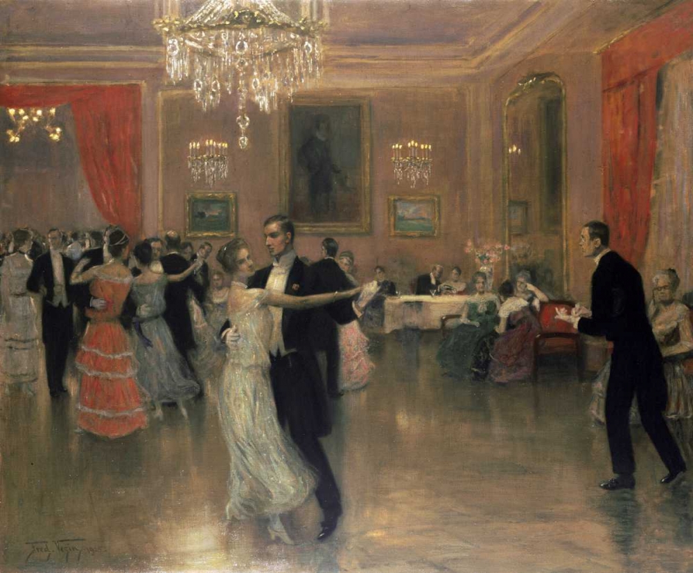 Wall Art Painting id:90661, Name: At The Ball, Artist: Vezin, Frederick