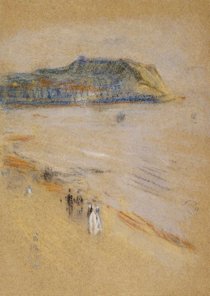 Wall Art Painting id:90673, Name: On The Beach, Hastings, Artist: Whistler, James McNeill