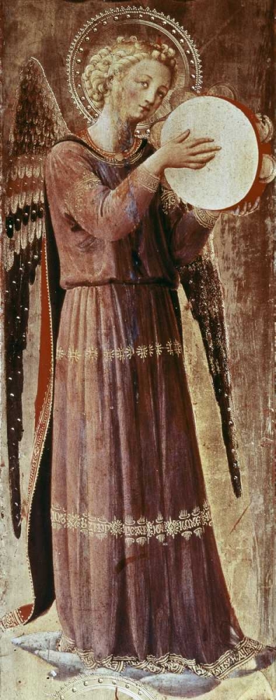 Wall art: Angel With Tambourine, by Angelico, Fra