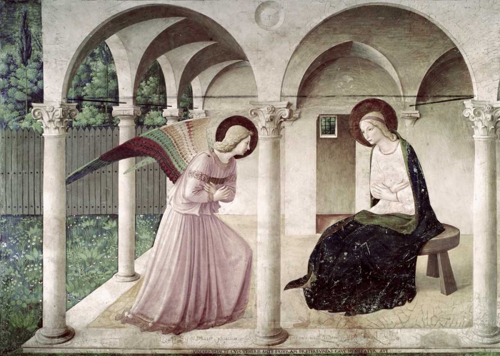 Wall Art Painting id:90698, Name: Annunciation, Artist: Angelico, Fra