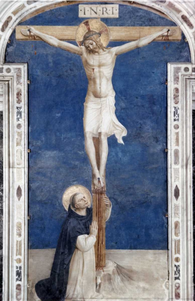 Wall Art Painting id:90699, Name: Crucifixcion With Saint Dominick, Artist: Angelico, Fra