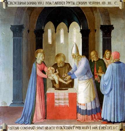 Wall Art Painting id:185828, Name: Story of The Life of Museumist Circumcision of Jesus, Artist: Angelico, Fra