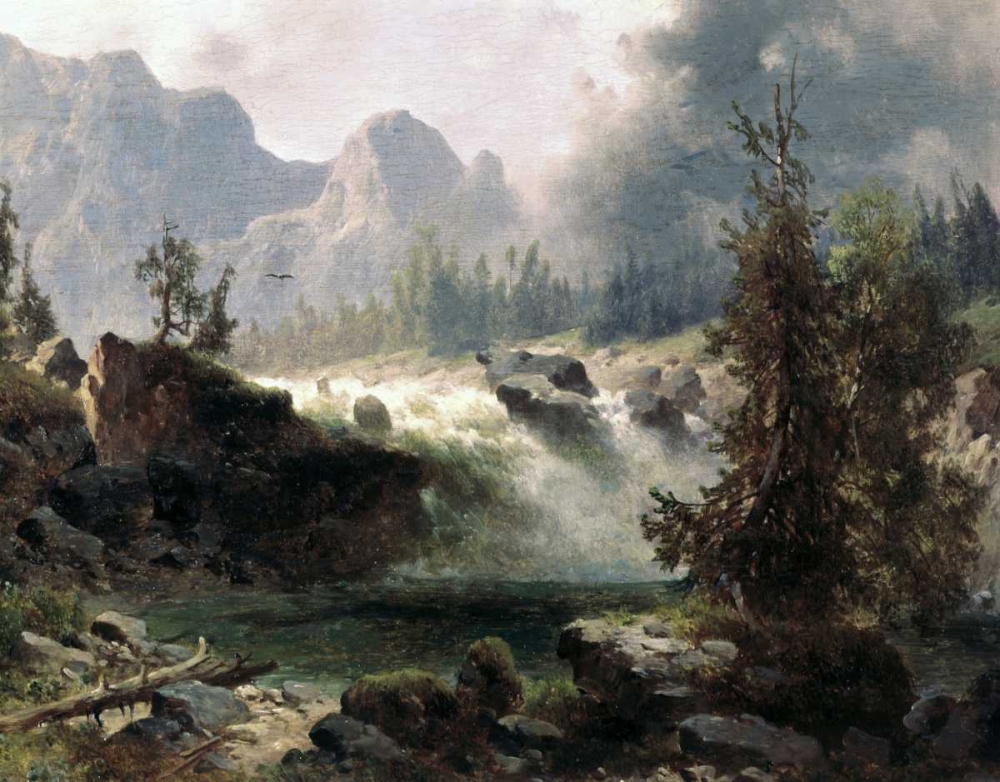 Wall Art Painting id:90744, Name: Rocky Mountain Stream, Artist: Bierstadt, Albert