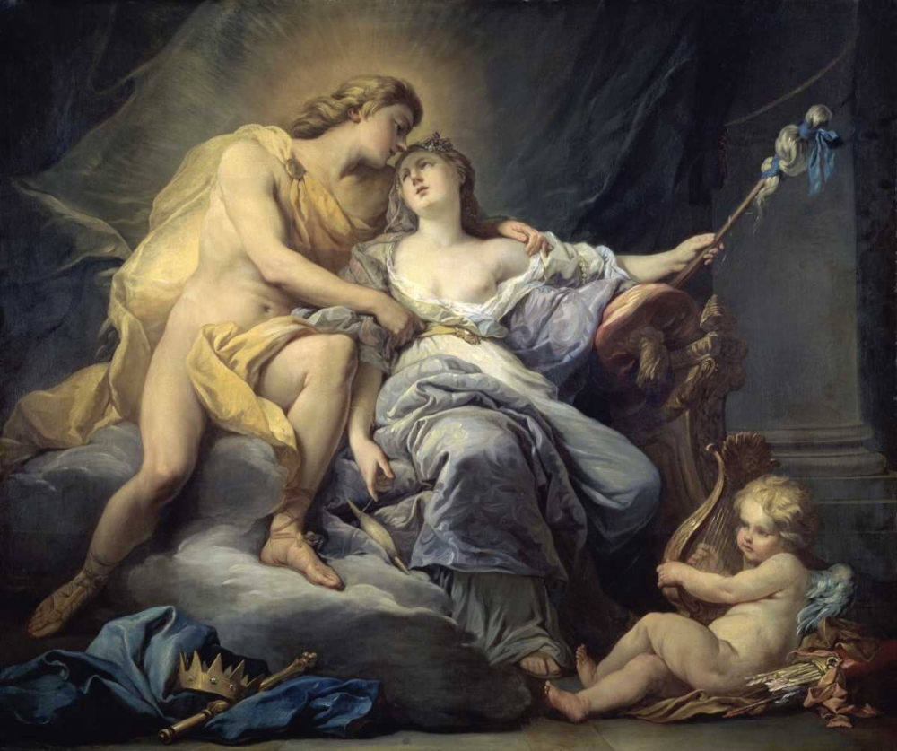 Wall art: Apollo Caresses Leukothea, by Boizot, Antoine