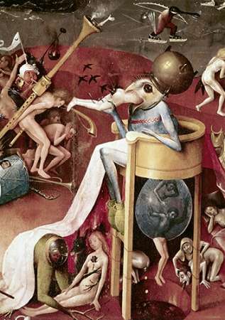 Wall Art Painting id:185881, Name: Garden of Earthly Delights - Detail #10, Artist: Bosch, Hieronymus