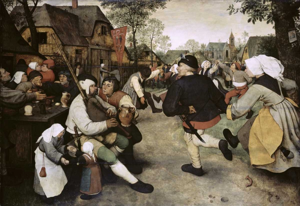 Wall Art Painting id:90782, Name: Peasants Dancing, Artist: Bruegel, Pieter the Elder